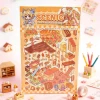 New miniature scene stickers, three-dimensional landscape creative stickers, children's cartoon handbook decorative stickers (English version) Application Scenario